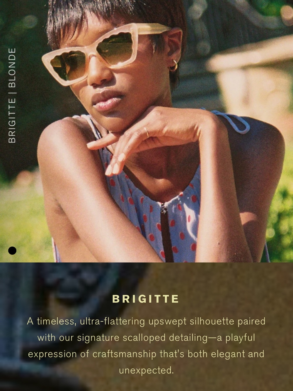 Cream Cat-Eye Sunglasses